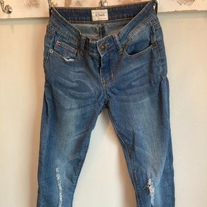 Hudson Girl's Distressed Cuffed Jeans 12